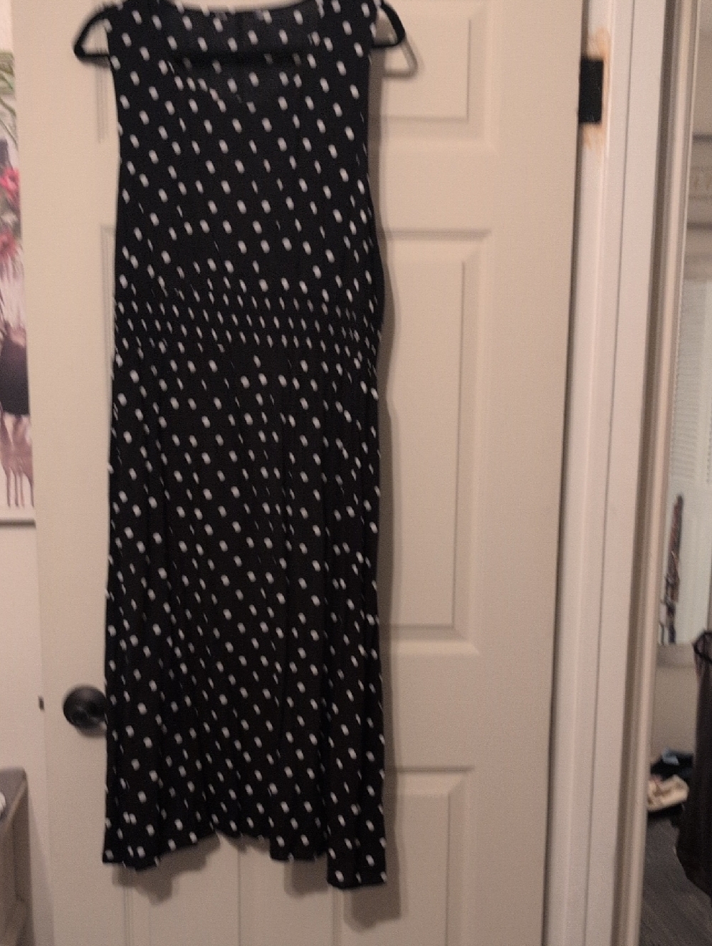 Black Polka Dot Maxi Dress
